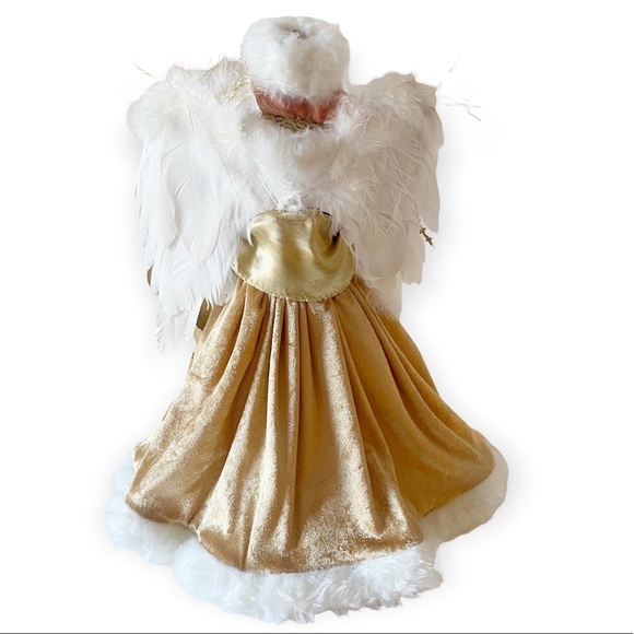 Ashland Holiday Nwt Ashland Angel Gold Sequin White Faux Fur